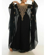 Long Kaftan Abaya Ramzan  Dress Georgette Fancy Wedding Dubai Farasha Mo... - $67.00