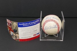 Hank Aaron &amp; Eddie Matthews Signed Onl Baseball Hof 500 Hr Club PSA/DNA Coa Auto - £393.30 GBP