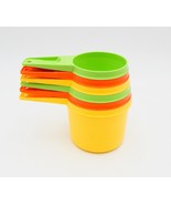 Tupperware Stacking Measuring Cups Yellow Green Orange Vintage Set of 6 - £22.01 GBP