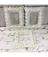 White Starched Lace Picture Frame Borders Embellishments Collectible Flaw - £9.20 GBP