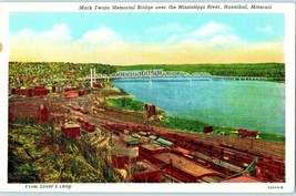 Postcard Mark Twain Memorial Bridge over the Mississippi River Missouri - £6.96 GBP