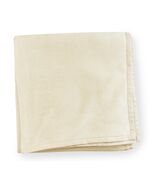 Sferra St Moritz Ivory Queen Plush Blanket Solid 100% Combed Cotton Portugal NEW - $200.00