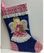 Christmas Vintage Avon Stocking with Applique Angel 15 1/2 inches-New Ol... - £15.60 GBP