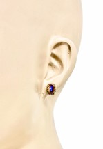 3/8&quot; Drop Dainty Volcano Collection Crystals Post Earrings Signed By Sorrelli - £36.61 GBP