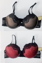 Felina Womens Bras Red/Black Lace or Pink/Black Lace #F5303 36B 36C 38C NWT - £11.00 GBP