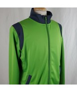 Under Armour Men&#39;s Track Jacket XL Lime Green Gray Full Zip Gym Fitness ... - £23.66 GBP