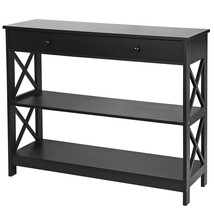 3-Tier Console Table With Drawers Storage Entryway Hallway Table For Living Room - £85.49 GBP
