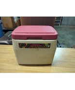 VTG Lil&#39; Oscar by Coleman Cooler Orange Removable Locking Lid Cup Holder... - $682.61 MXN