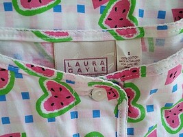 Laura Gayle Intimates Ladies Ss 100% Cotton Nightgown w/WATERMELONS-S-NWOT-NICE - £5.42 GBP