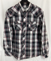 BKE Size XL Men&#39;s Tartan Plaid Relaxed Fit Button-Up Long Sleeve Shirt - £9.12 GBP