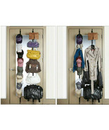 Hot 8 Hooks Cap Bag Holder Clothes Organizer Over Door Storage Hanging S... - $13.70 CAD