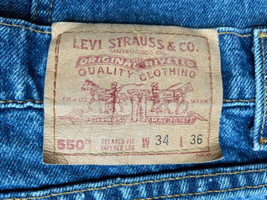 VINTAGE 90s Levis 550 JEANS Size: 34 x 36 Made In USA 100% Cotton Relaxe... - £156.59 GBP