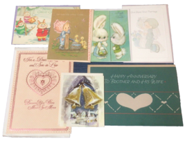 Vintage Unused Hallmark Greeting Card Mixed Lot of 7 w/ Envelope 937A - £15.18 GBP