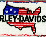 Vtg Harley-Davidson Embroidered Patch USA Map Stars &amp; Stripes 5&quot;  x 2 1/8&quot; - $26.68