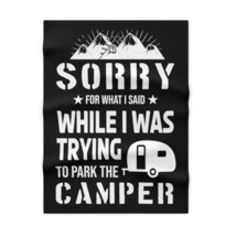 Personalized Custom Camper Parking Funny Quote Baby Blanket 30x40 Fleece - £27.99 GBP