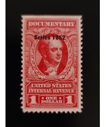 1952 $1 U.S. Internal Revenue, Documentary, L. Woodbury, Carmine, R599 - $3.99