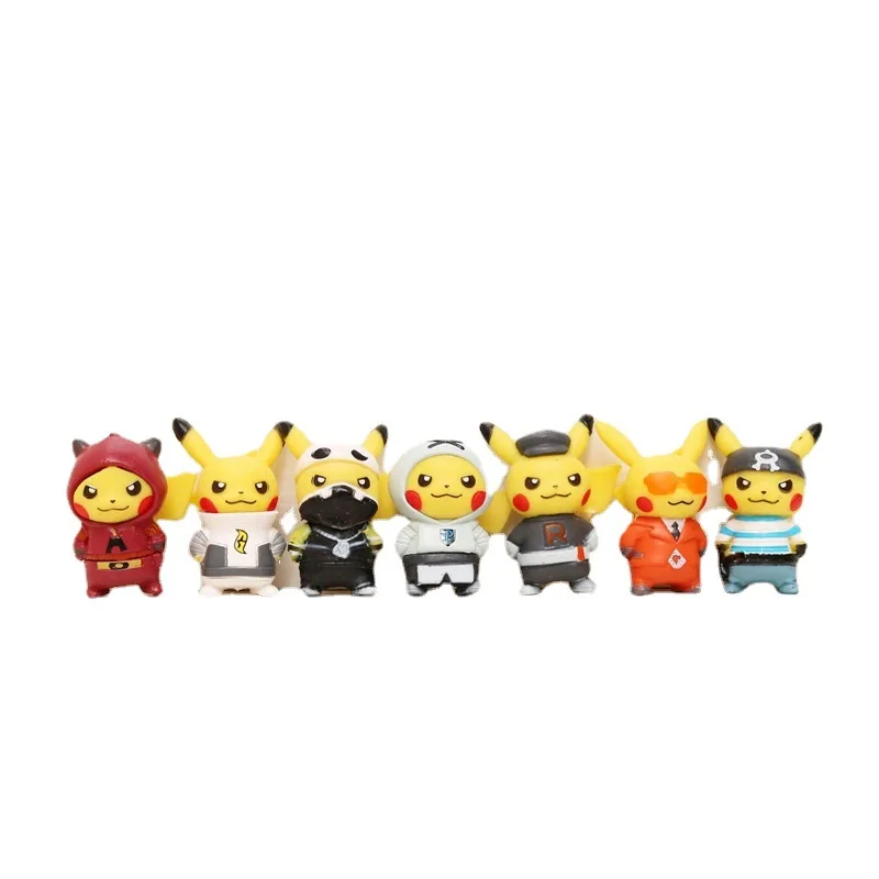 10pcs/Set Pokemon Anime Figure Cartoons Movie Mini Toy Doll Pikachu Cosplay - £10.95 GBP
