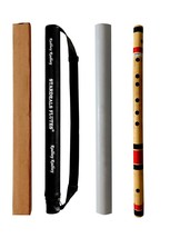 7 Hole C Natural Right Hand Bamboo Flute Bansuri Size 19 Inch With Carry Bag - £26.79 GBP