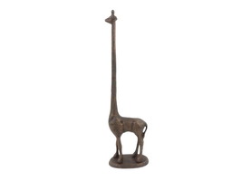 Rustic Copper Cast Iron Giraffe Paper Towel Holder 19&quot;&quot; - £58.28 GBP