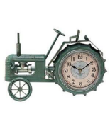 Tractor tabletop Clock in distressed metal - £30.36 GBP