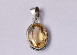 925 Sterling Argent Solide Collier Naturel Citrine Pierre Précieuse PS-1177 - £35.98 GBP