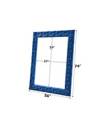 Dante Accent Floor 56&quot;x74&quot; Mirror, Blue Velvet - $12,664.38 MXN