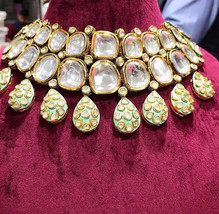 VeroniQ Trends-Designer Necklace Set In Kundan,Polki,Meenakari work with Paisley - £99.91 GBP