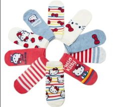 Hello Kitty 10 Pair Sock Bundle No shows Size 4-10 Womens Keropi New Wit... - £18.59 GBP