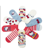 Hello Kitty 10 Pair Sock Bundle No shows Size 4-10 Womens Keropi New Wit... - £18.68 GBP