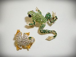 Pave crystal Frog pin Brooches - £12.78 GBP