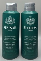 Stetson Oasis Deodorant Body Spray Grapefruit &amp; Ivy Greens 5 Oz 2 Pack New - $12.00