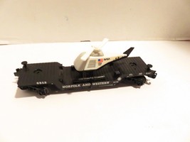 K-LINE TRAINS 027 NORFOLK &amp; WESTERN FLAT CAR W/HELICOPTER- EXC. - H45 - $15.15