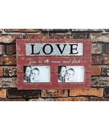 Handmade Love you to the Moon and Back Metal/Wood Chunky Photo Frame 10.25"H - £22.02 GBP
