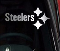 Pittsburgh Steelers Chrome 10&quot; Vinyl Car Truck Decal Window Sticker - $360.04 MXN