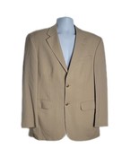 Lands&#39; End Wool 2 Button Blazer Suit Jacket ~ Sz 39R ~ Beige ~ Lined - £49.77 GBP