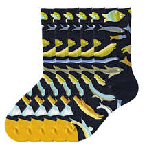 Anysox 5 Pairs Size 5-9 Fashion Long Sock Cartoon Personalized Creative ... - £19.46 GBP