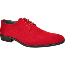 BRAVO KING-3 Dress Shoe Classic Faux Suede Leather Lining Wide Width Red  - $819.22 MXN+