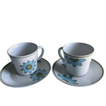 Up Sa Daisy Noritake Flat Cup and Saucer Set MCM Progression Japan Vintage Set 2 - £12.78 GBP