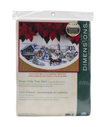 Dimensions Counted Cross Stitch Kit 45&quot; Round Sleigh Ride Tree Skirt (11... - $66.37 CAD