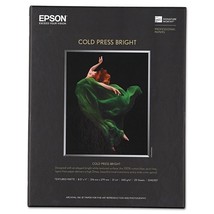 Epson S042307 8.5" x 11" 21 mil Cold Press Bright Fine Art Paper - White New - $59.99