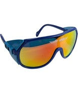 Pit Viper Sunglasses Fire Red Orange Lens Shield Aviator Blue Frame Pilo... - $58.41
