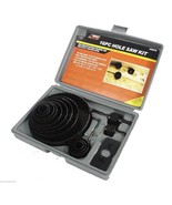 16PC Hole Saw Drill Bit Kit w/ Mandrels Saws w/ Case Wood Plastic Sheet ... - $17.75