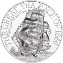 1/2 oz Silver Coin 2016 Cook Islands $2 The Great Tea Race of 1866 Proof Coin - £70.72 GBP