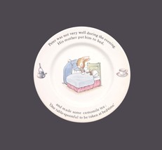 Wedgwood Peter Rabbit child | baby | toddler plate. Peter Rabbit sick in bed.  - £25.77 GBP