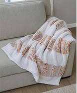 Alpine Valley Cozy Sherpa Throw, 50&quot; x 60&quot; GREY PLAID &amp; BEIGE - $28.22