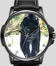 Black Snow Leopard Unique Unisex Beautiful Wrist Watch UK FAST - £43.40 GBP