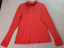 MONDETTA Sweatshirt Women Large Coral Polyester Long Sleeve Cowl Neck Dr... - $17.49