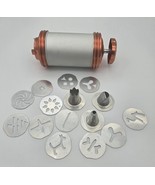Vintage Mirro Aluminum Cookie Press 12 Discs 3 Tips Baking Pastry Decora... - $33.89 CAD