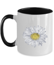 Flower Mugs Daisy Hand Drawn, Wildflower Black-2T-Mug  - £14.34 GBP