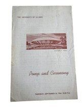 University Of Illinois 1964 Pomp &amp; Ceremony Program - $12.00